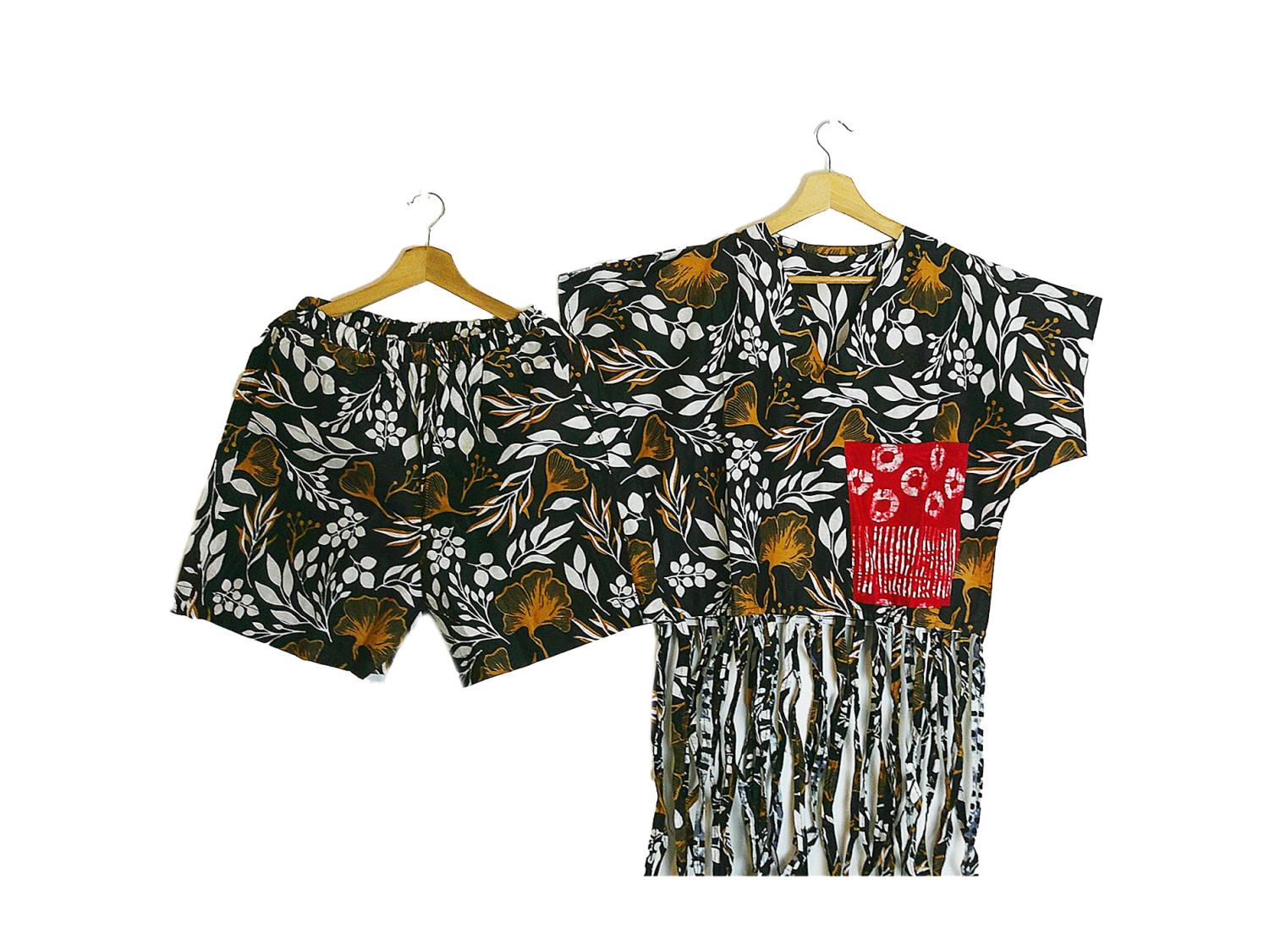 Trendy Ready-To-Wear Ankara Two-Piece Short And Top, High Quality African clothing for Women