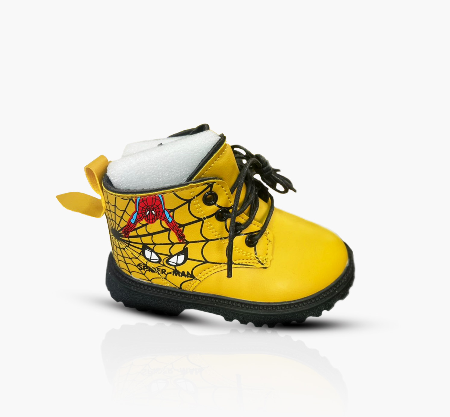 Kids Spider Pattern Ankle Boots with Non-Slip Sole – Trendy & Secure