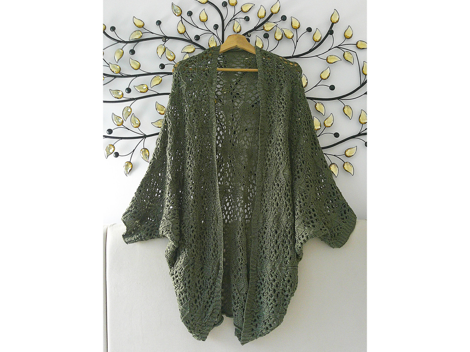 Women Casual Hollow Out Crochet Knitwear Short Sleeve Jacket, Women's Clothing Coats