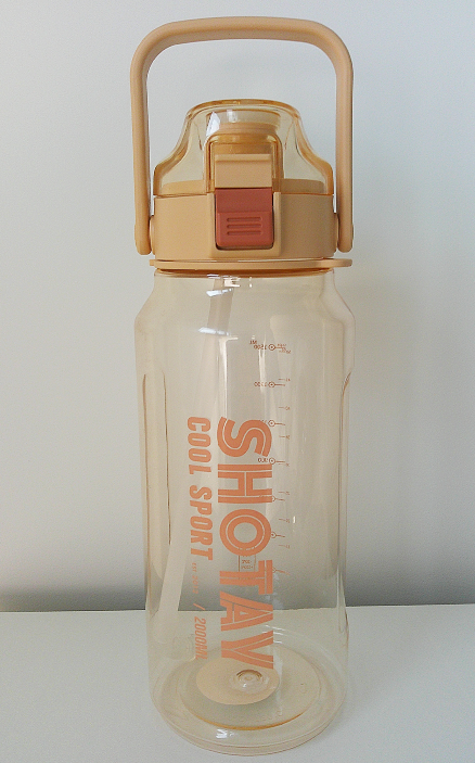 2L Portable Travel Water Bottle: High-Quality Plastic, Leak-Proof, Suitable for Camping, Hiking, Fitness, Outdoor Drinking