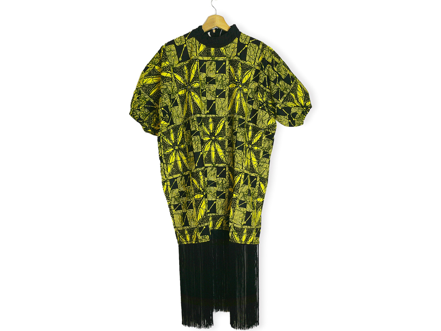 Elegant Ready-To-Wear Ankara Dress With Tassel And Rhinestone, African Dress,  High Quality African clothing for Women