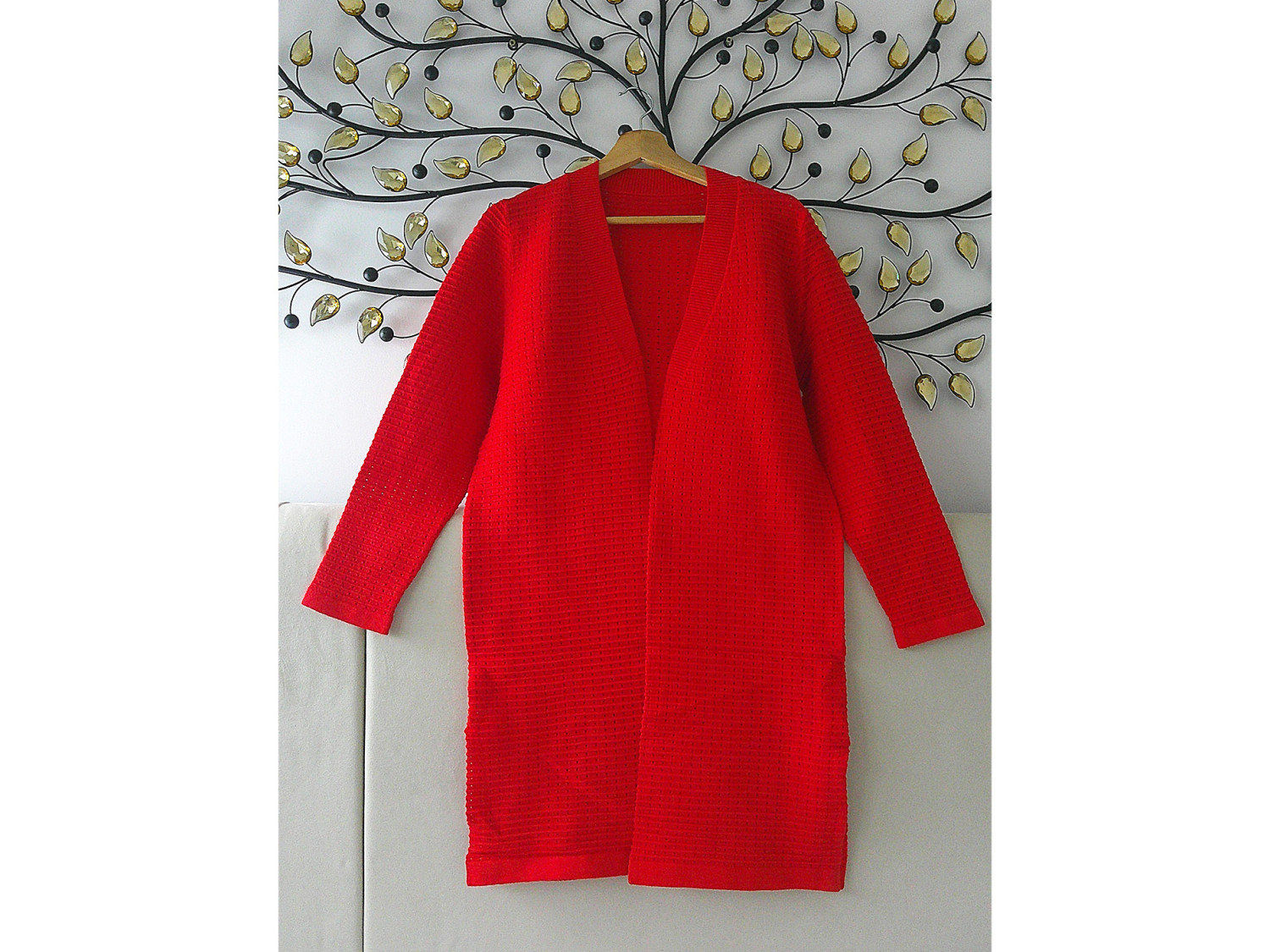 Elegant High Stretch Cardigan Jacket - Casual Long Sleeve Lightweight Coat for Spring/Fall - Stylish Wear